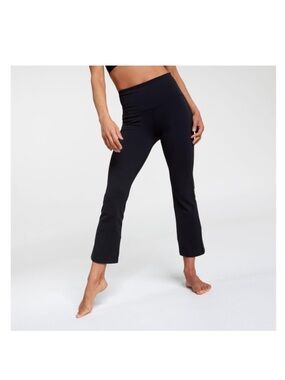 NWT Calia Essentials High Rise Cropped Flare Pants in Pure black size small